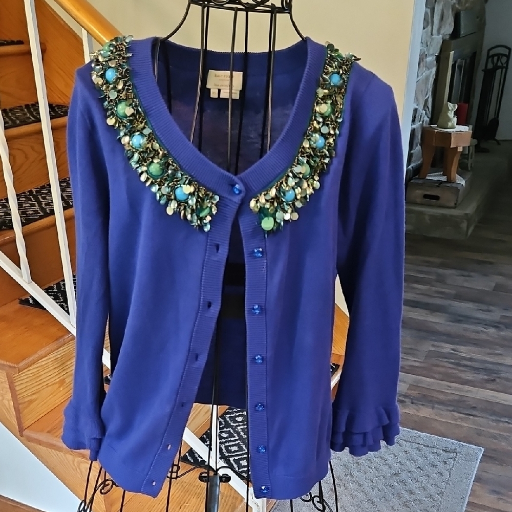 👚Kate Spade Vintage Embellished Cardigan
